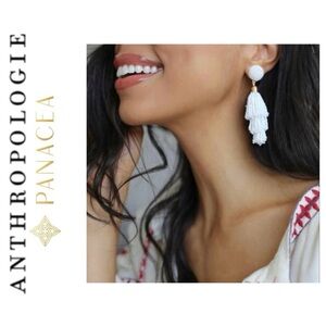 NWT Anthropologie Panacea White Beaded
Earrings